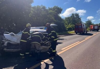 Motorista invade pista e morre em batida frontal na BR-262 em MS