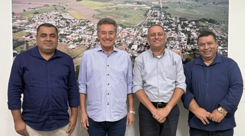 Deputado Hashioka reforça parceria com Taquarussu durante visita à Prefeitura